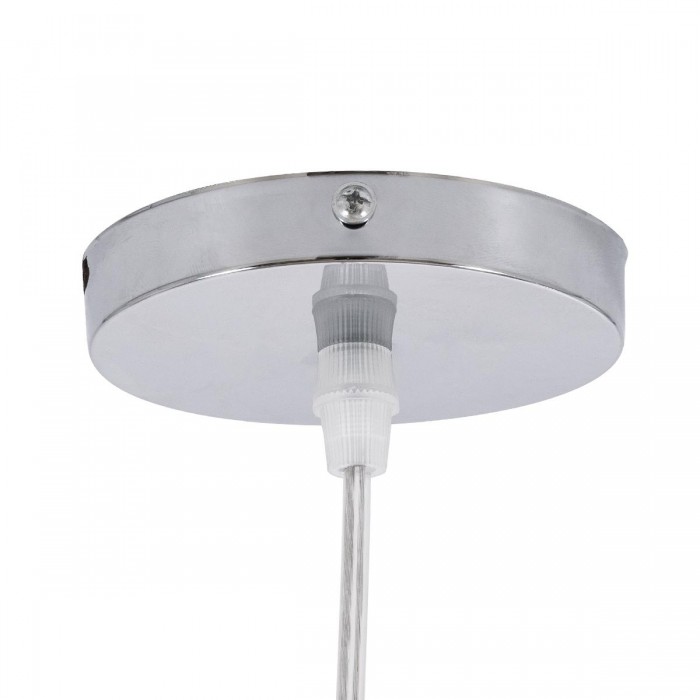 GloboStar® CUBA 01769 Μοντέρνο Κρεμαστό Φωτιστικό Οροφής Μονόφωτο 1 x E27 Μπεζ Μπαμπού Πλέγμα Φ100 x Υ55cm