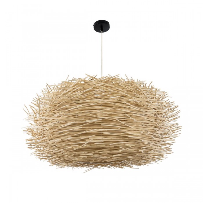 GloboStar® MINORCA 01786 Boho Κρεμαστό Φωτιστικό Οροφής Μονόφωτο 1 x E27 AC220-240V IP20 - Φ100 x Υ45cm - Μπεζ Ξύλινο Πλέγμα GloboStar® MINORCA 01786 Boho Κρεμαστό Φωτιστικό Οροφής Μονόφωτο 1 x E27 AC220-240V IP20 - Φ100 x Υ45cm - Μπεζ Ξύλινο Πλέγμα