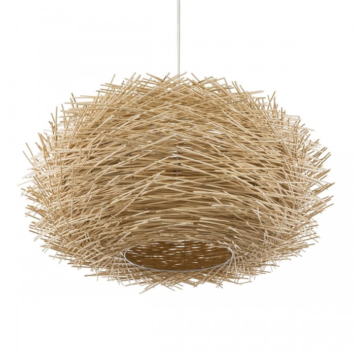 GloboStar® MINORCA 01786 Boho Κρεμαστό Φωτιστικό Οροφής Μονόφωτο 1 x E27 AC220-240V IP20 - Φ100 x Υ45cm - Μπεζ Ξύλινο Πλέγμα GloboStar® MINORCA 01786 Boho Κρεμαστό Φωτιστικό Οροφής Μονόφωτο 1 x E27 AC220-240V IP20 - Φ100 x Υ45cm - Μπεζ Ξύλινο Πλέγμα