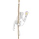 GloboStar® APES 01802 Μοντέρνο Κρεμαστό Φωτιστικό Οροφής Μονόφωτο 1 x E27 Λευκό με Μπεζ Σχοινί Φιγούρα Μ26 x Π28 x Υ69cm GloboStar® APES 01802 Μοντέρνο Κρεμαστό Φωτιστικό Οροφής Μονόφωτο 1 x E27 Λευκό με Μπεζ Σχοινί Φιγούρα Μ26 x Π28 x Υ69cm