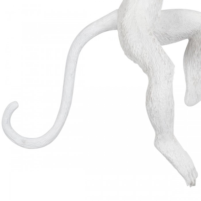 GloboStar® APES 01805 Μοντέρνο Φωτιστικό Τοίχου Απλίκα Μονόφωτο 1 x E27 Λευκό Φιγούρα L34 x W31 x H61cm