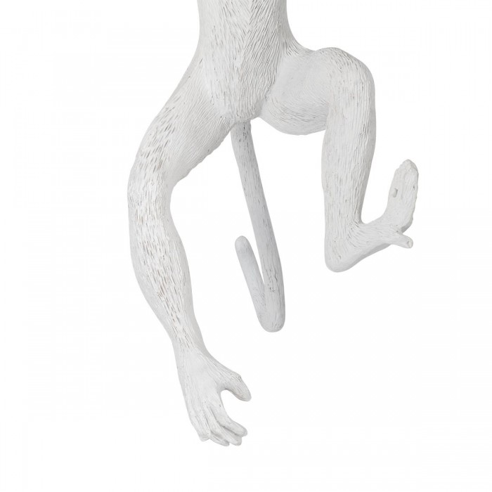 GloboStar® APES 01805 Μοντέρνο Φωτιστικό Τοίχου Απλίκα Μονόφωτο 1 x E27 Λευκό Φιγούρα L34 x W31 x H61cm