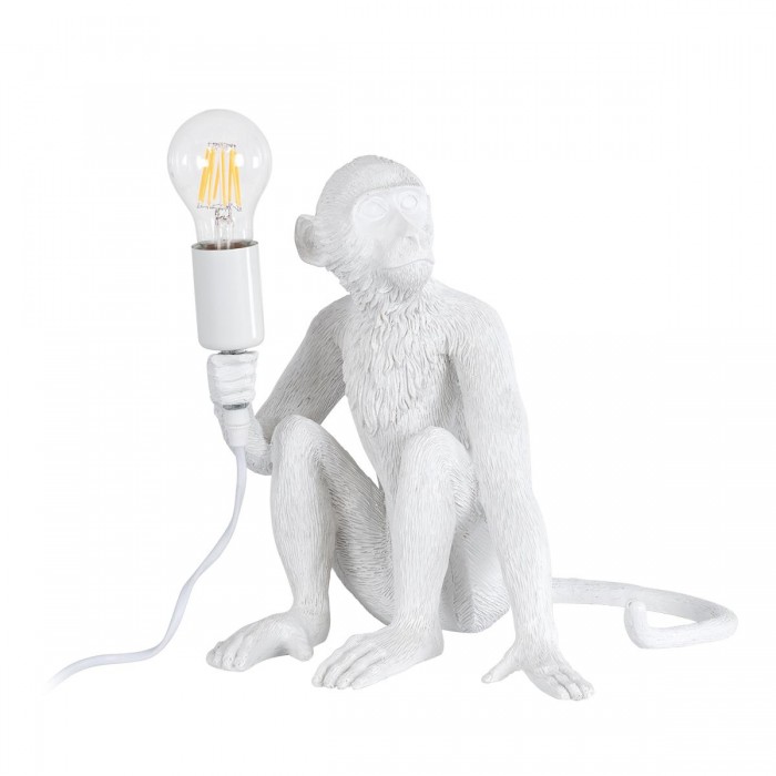 GloboStar® APES 01808 Μοντέρνο Φωτιστικό Πορτατίφ Λαμπατέρ Μονόφωτο 1 x E27 Λευκό Φιγούρα L30 x W27 x H30cm GloboStar® APES 01808 Μοντέρνο Φωτιστικό Πορτατίφ Λαμπατέρ Μονόφωτο 1 x E27 Λευκό Φιγούρα L30 x W27 x H30cm