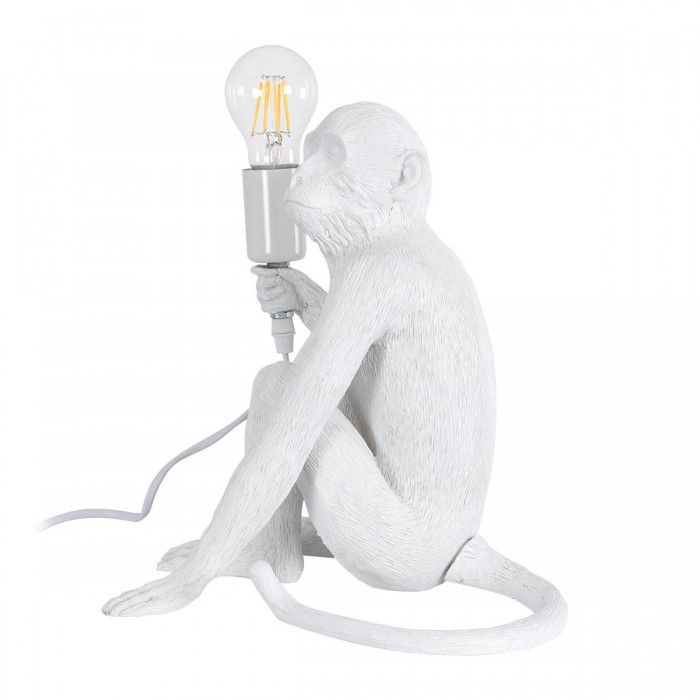 GloboStar® APES 01808 Μοντέρνο Φωτιστικό Πορτατίφ Λαμπατέρ Μονόφωτο 1 x E27 Λευκό Φιγούρα L30 x W27 x H30cm GloboStar® APES 01808 Μοντέρνο Φωτιστικό Πορτατίφ Λαμπατέρ Μονόφωτο 1 x E27 Λευκό Φιγούρα L30 x W27 x H30cm