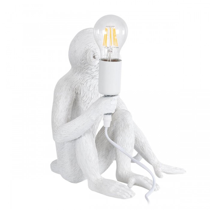 GloboStar® APES 01808 Μοντέρνο Φωτιστικό Πορτατίφ Λαμπατέρ Μονόφωτο 1 x E27 Λευκό Φιγούρα L30 x W27 x H30cm GloboStar® APES 01808 Μοντέρνο Φωτιστικό Πορτατίφ Λαμπατέρ Μονόφωτο 1 x E27 Λευκό Φιγούρα L30 x W27 x H30cm
