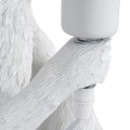 GloboStar® APES 01808 Μοντέρνο Φωτιστικό Πορτατίφ Λαμπατέρ Μονόφωτο 1 x E27 Λευκό Φιγούρα L30 x W27 x H30cm