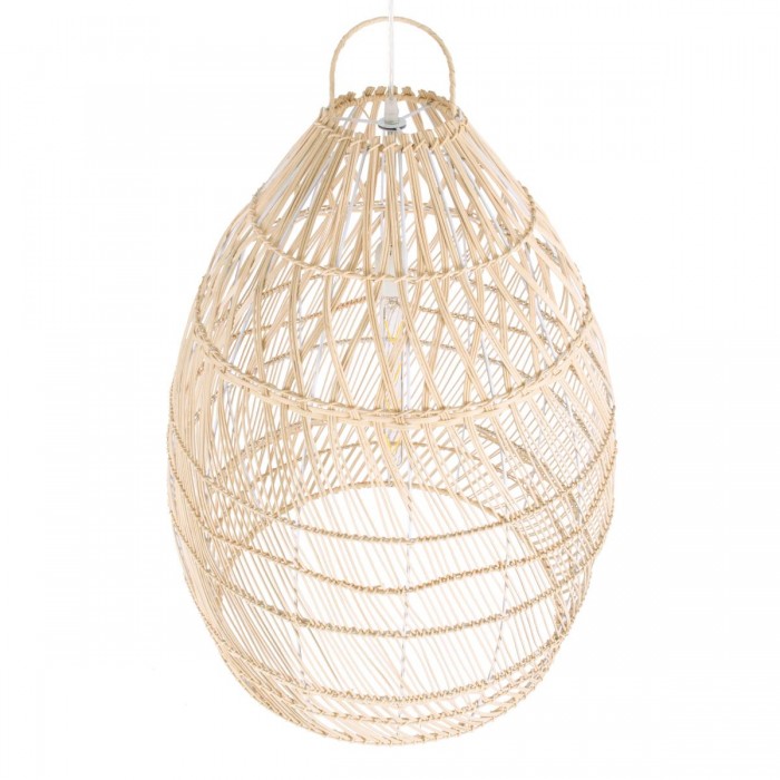 GloboStar® MALIBU 01810 Μοντέρνο Κρεμαστό Φωτιστικό Οροφής Μονόφωτο 1 x E27 Μπεζ Μπαμπού Καμπάνα Φ57 x Υ75cm GloboStar® MALIBU 01810 Μοντέρνο Κρεμαστό Φωτιστικό Οροφής Μονόφωτο 1 x E27 Μπεζ Μπαμπού Καμπάνα Φ57 x Υ75cm