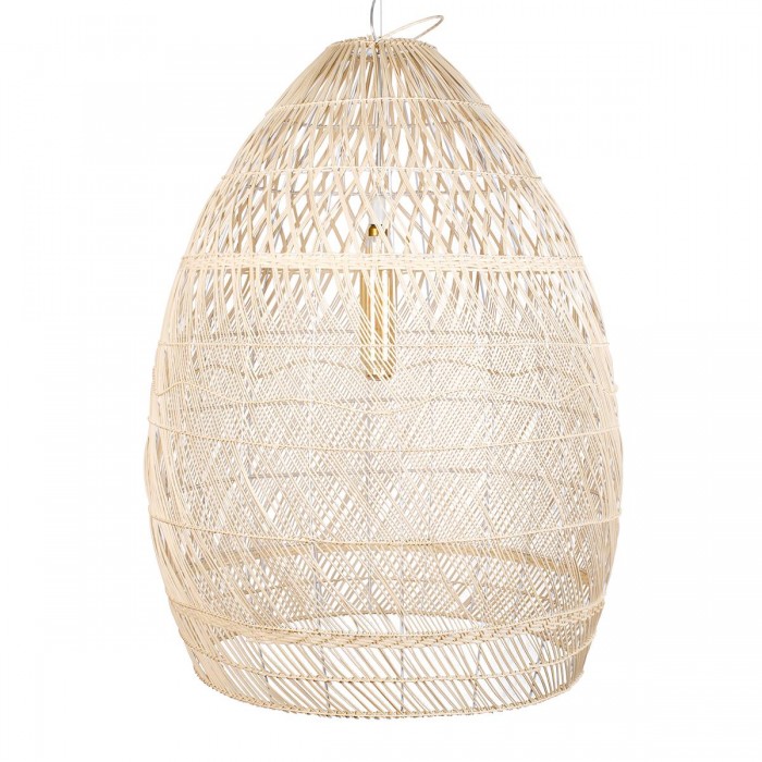 GloboStar® MALIBU 01812 Μοντέρνο Κρεμαστό Φωτιστικό Οροφής Μονόφωτο 1 x E27 Μπεζ Μπαμπού Καμπάνα Φ95 x Υ125cm GloboStar® MALIBU 01812 Μοντέρνο Κρεμαστό Φωτιστικό Οροφής Μονόφωτο 1 x E27 Μπεζ Μπαμπού Καμπάνα Φ95 x Υ125cm