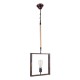 GloboStar® FRAISE 01814 Vintage Κρεμαστό Φωτιστικό Οροφής Μονόφωτο 1 x E27 Καφέ Σκουριά Μεταλλικό με Μπεζ Σχοινί Μ32 x Π4 x Υ32cm