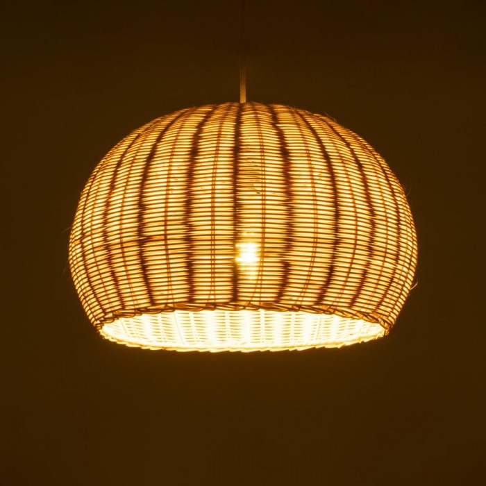 GloboStar® RAITO 01824 Boho Κρεμαστό Φωτιστικό Καμπάνα Μονόφωτο 1 x E27 IP20 Μπεζ Ξύλο - Μ40 x Π40 x Υ25cm GloboStar® RAITO 01824 Boho Κρεμαστό Φωτιστικό Καμπάνα Μονόφωτο 1 x E27 IP20 Μπεζ Ξύλο - Μ40 x Π40 x Υ25cm