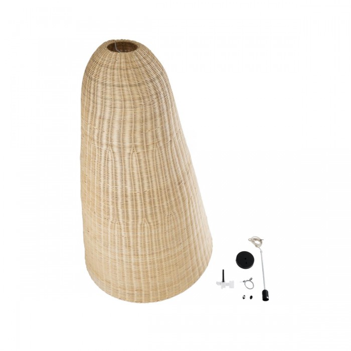 GloboStar® MAHANA 01827 Boho Κρεμαστό Φωτιστικό Οροφής Μονόφωτο 1 x E27 AC220-240V IP20 - Φ80 x Υ130cm - Μπεζ Ξύλινο Ρατάν Πλέγμα GloboStar® MAHANA 01827 Boho Κρεμαστό Φωτιστικό Οροφής Μονόφωτο 1 x E27 AC220-240V IP20 - Φ80 x Υ130cm - Μπεζ Ξύλινο Ρατάν Πλέγμα