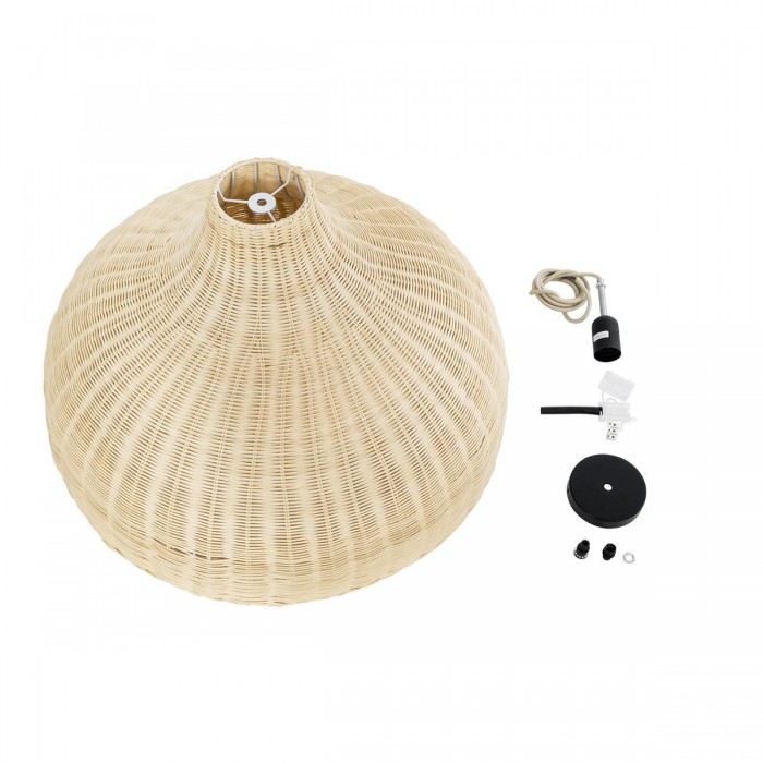 GloboStar® AFURU 01828 Boho Κρεμαστό Φωτιστικό Καμπάνα Μονόφωτο 1 x E27 IP20 Μπεζ Ξύλο - Μ60 x Π60 x Υ40cm GloboStar® AFURU 01828 Boho Κρεμαστό Φωτιστικό Καμπάνα Μονόφωτο 1 x E27 IP20 Μπεζ Ξύλο - Μ60 x Π60 x Υ40cm