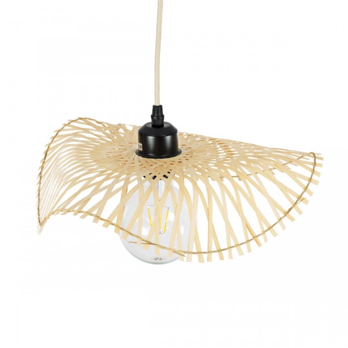 GloboStar® MELEMELE 01839 Boho Κρεμαστό Φωτιστικό Οροφής Μονόφωτο 1 x E27 AC220-240V IP20 - Φ35 x Υ4cm - Μπεζ Ξύλινο Μπαμπού Πλέγμα GloboStar® MELEMELE 01839 Boho Κρεμαστό Φωτιστικό Οροφής Μονόφωτο 1 x E27 AC220-240V IP20 - Φ35 x Υ4cm - Μπεζ Ξύλινο Μπαμπού Πλέγμα