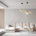 GloboStar® MELEMELE 01840 Boho Κρεμαστό Φωτιστικό Οροφής Μονόφωτο 1 x E27 AC220-240V IP20 - Φ50 x Υ7cm - Μπεζ Ξύλινο Μπαμπού Πλέγμα