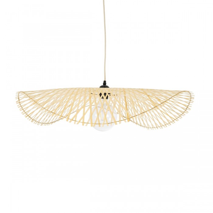 GloboStar® MELEMELE 01841 Boho Κρεμαστό Φωτιστικό Οροφής Μονόφωτο 1 x E27 AC220-240V IP20 - Φ75 x Υ10cm - Μπεζ Ξύλινο Μπαμπού Πλέγμα GloboStar® MELEMELE 01841 Boho Κρεμαστό Φωτιστικό Οροφής Μονόφωτο 1 x E27 AC220-240V IP20 - Φ75 x Υ10cm - Μπεζ Ξύλινο Μπαμπού Πλέγμα