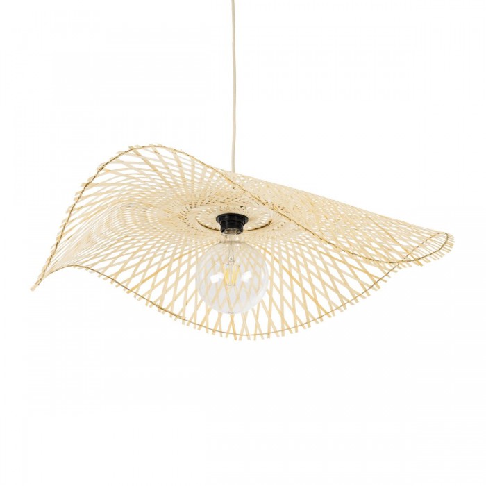GloboStar® MELEMELE 01841 Boho Κρεμαστό Φωτιστικό Οροφής Μονόφωτο 1 x E27 AC220-240V IP20 - Φ75 x Υ10cm - Μπεζ Ξύλινο Μπαμπού Πλέγμα GloboStar® MELEMELE 01841 Boho Κρεμαστό Φωτιστικό Οροφής Μονόφωτο 1 x E27 AC220-240V IP20 - Φ75 x Υ10cm - Μπεζ Ξύλινο Μπαμπού Πλέγμα