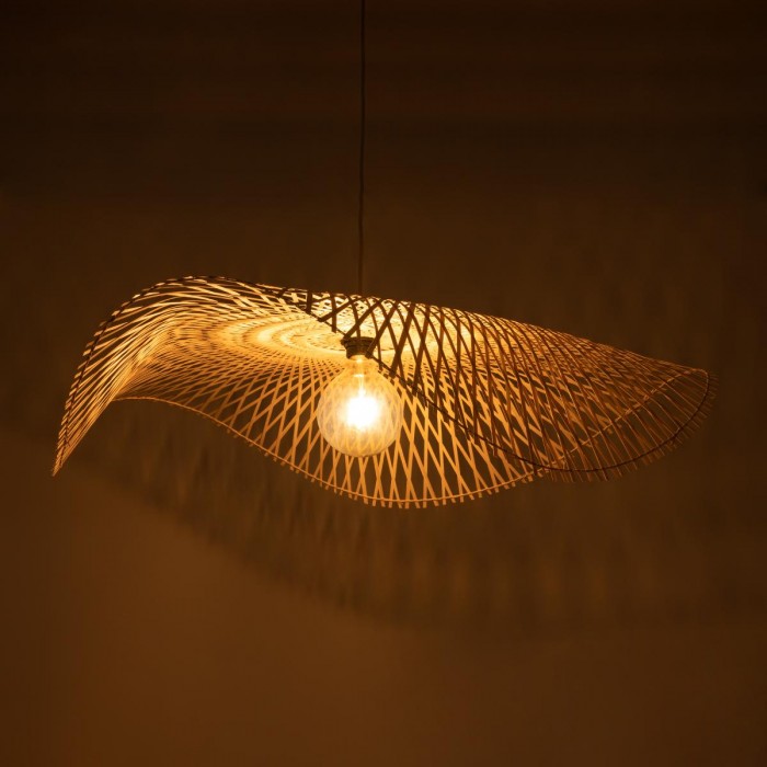 GloboStar® MELEMELE 01842 Boho Κρεμαστό Φωτιστικό Οροφής Μονόφωτο 1 x E27 AC220-240V IP20 - Φ100 x Υ12cm - Μπεζ Ξύλινο Μπαμπού Πλέγμα GloboStar® MELEMELE 01842 Boho Κρεμαστό Φωτιστικό Οροφής Μονόφωτο 1 x E27 AC220-240V IP20 - Φ100 x Υ12cm - Μπεζ Ξύλινο Μπαμπού Πλέγμα