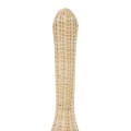 GloboStar® PARADIS 01843 Boho Επιδαπέδιο Φωτιστικό Μονόφωτο 1 x E27 AC220-240V IP20 - Φ30 x Υ100cm - Μπεζ Ξύλινο Ρατάν Πλέγμα