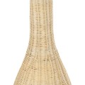 GloboStar® PARADIS 01844 Boho Επιδαπέδιο Φωτιστικό Μονόφωτο 1 x E27 AC220-240V IP20 - Φ35 x Υ120cm - Μπεζ Ξύλινο Ρατάν Πλέγμα