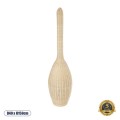 GloboStar® PARADIS 01845 Boho Επιδαπέδιο Φωτιστικό Μονόφωτο 1 x E27 AC220-240V IP20 - Φ40 x Υ150cm - Μπεζ Ξύλινο Ρατάν Πλέγμα