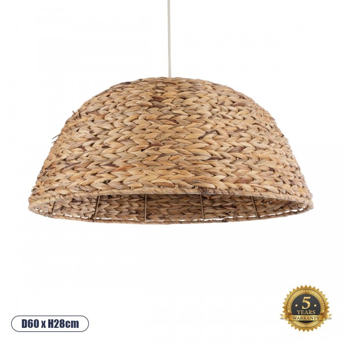 GloboStar® MANGATA 01847 Boho Κρεμαστό Φωτιστικό Καμπάνα Μονόφωτο 1 x E27 IP20 Μπεζ Ξύλο - Μ60 x Π60 x Υ28cm GloboStar® MANGATA 01847 Boho Κρεμαστό Φωτιστικό Καμπάνα Μονόφωτο 1 x E27 IP20 Μπεζ Ξύλο - Μ60 x Π60 x Υ28cm