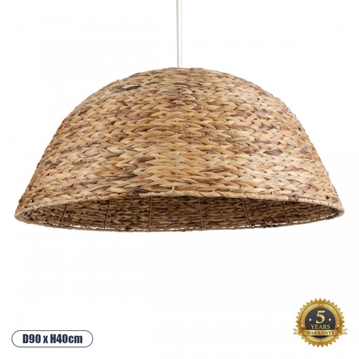 GloboStar® MANGATA 01848 Boho Κρεμαστό Φωτιστικό Καμπάνα Μονόφωτο 1 x E27 IP20 Καφέ Ξύλο - Μ90 x Π90 x Υ40cm GloboStar® MANGATA 01848 Boho Κρεμαστό Φωτιστικό Καμπάνα Μονόφωτο 1 x E27 IP20 Καφέ Ξύλο - Μ90 x Π90 x Υ40cm