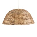 GloboStar® MANGATA 01848 Boho Κρεμαστό Φωτιστικό Καμπάνα Μονόφωτο 1 x E27 IP20 Καφέ Ξύλο - Μ90 x Π90 x Υ40cm