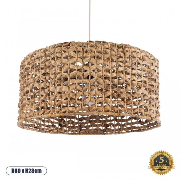 GloboStar® MANGATA 01849 Boho Κρεμαστό Φωτιστικό Καμπάνα Μονόφωτο 1 x E27 IP20 Καφέ Ξύλο - Μ60 x Π60 x Υ28cm GloboStar® MANGATA 01849 Boho Κρεμαστό Φωτιστικό Καμπάνα Μονόφωτο 1 x E27 IP20 Καφέ Ξύλο - Μ60 x Π60 x Υ28cm