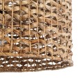 GloboStar® MANGATA 01849 Boho Κρεμαστό Φωτιστικό Καμπάνα Μονόφωτο 1 x E27 IP20 Καφέ Ξύλο - Μ60 x Π60 x Υ28cm