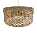 GloboStar® MANGATA 01850 Boho Κρεμαστό Φωτιστικό Καμπάνα Μονόφωτο 1 x E27 IP20 Καφέ Ξύλο - Μ90 x Π90 x Υ40cm
