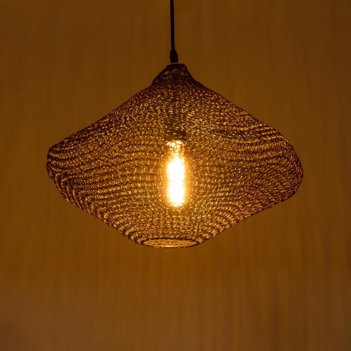 GloboStar® KENTUCKY 01863 Vintage Κρεμαστό Φωτιστικό Οροφής Μονόφωτο 1 x E27 AC220-240V IP20 - Φ40 x Υ30cm - Σκούρο Καφέ Μεταλλικό Πλέγμα GloboStar® KENTUCKY 01863 Vintage Κρεμαστό Φωτιστικό Οροφής Μονόφωτο 1 x E27 AC220-240V IP20 - Φ40 x Υ30cm - Σκούρο Καφέ Μεταλλικό Πλέγμα