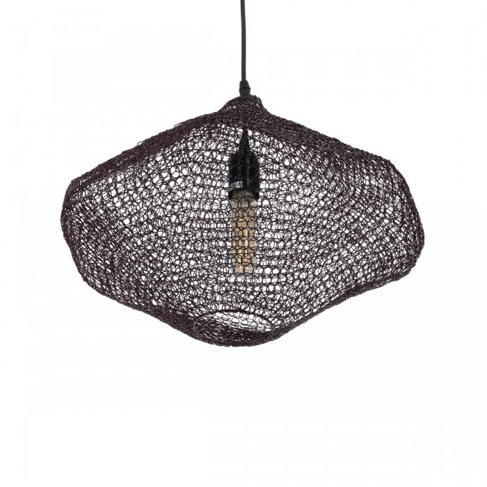 GloboStar® KENTUCKY 01863 Vintage Κρεμαστό Φωτιστικό Οροφής Μονόφωτο 1 x E27 AC220-240V IP20 - Φ40 x Υ30cm - Σκούρο Καφέ Μεταλλικό Πλέγμα GloboStar® KENTUCKY 01863 Vintage Κρεμαστό Φωτιστικό Οροφής Μονόφωτο 1 x E27 AC220-240V IP20 - Φ40 x Υ30cm - Σκούρο Καφέ Μεταλλικό Πλέγμα