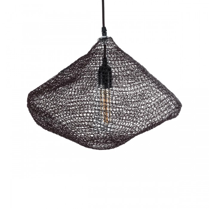 GloboStar® KENTUCKY 01863 Vintage Κρεμαστό Φωτιστικό Οροφής Μονόφωτο 1 x E27 AC220-240V IP20 - Φ40 x Υ30cm - Σκούρο Καφέ Μεταλλικό Πλέγμα GloboStar® KENTUCKY 01863 Vintage Κρεμαστό Φωτιστικό Οροφής Μονόφωτο 1 x E27 AC220-240V IP20 - Φ40 x Υ30cm - Σκούρο Καφέ Μεταλλικό Πλέγμα