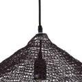 GloboStar® KENTUCKY 01863 Vintage Κρεμαστό Φωτιστικό Οροφής Μονόφωτο 1 x E27 AC220-240V IP20 - Φ40 x Υ30cm - Σκούρο Καφέ Μεταλλικό Πλέγμα
