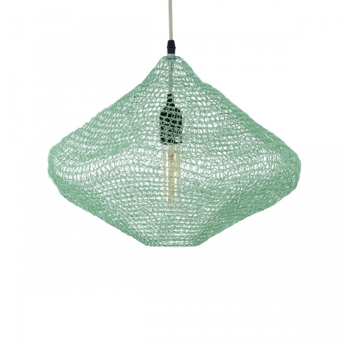 GloboStar® KENTUCKY 01864 Vintage Κρεμαστό Φωτιστικό Οροφής Μονόφωτο 1 x E27 AC220-240V IP20 - Φ40 x Υ30cm - Τιρκουάζ Μεταλλικό Πλέγμα GloboStar® KENTUCKY 01864 Vintage Κρεμαστό Φωτιστικό Οροφής Μονόφωτο 1 x E27 AC220-240V IP20 - Φ40 x Υ30cm - Τιρκουάζ Μεταλλικό Πλέγμα