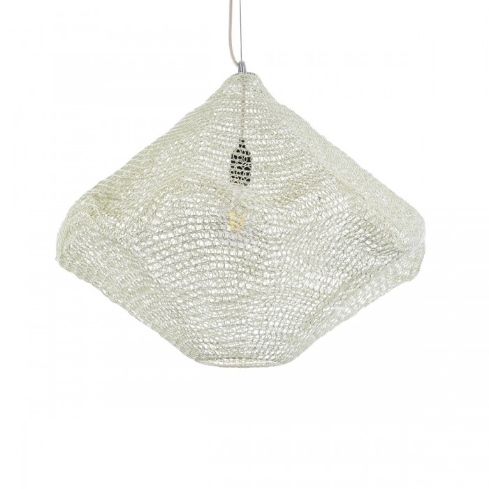 GloboStar® KENTUCKY 01865 Vintage Κρεμαστό Φωτιστικό Οροφής Μονόφωτο 1 x E27 AC220-240V IP20 - Φ60 x Υ50cm - Μπεζ Εκρού Μεταλλικό Πλέγμα GloboStar® KENTUCKY 01865 Vintage Κρεμαστό Φωτιστικό Οροφής Μονόφωτο 1 x E27 AC220-240V IP20 - Φ60 x Υ50cm - Μπεζ Εκρού Μεταλλικό Πλέγμα