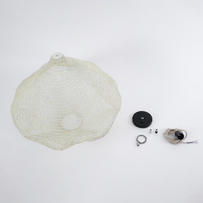 GloboStar® KENTUCKY 01865 Vintage Κρεμαστό Φωτιστικό Οροφής Μονόφωτο 1 x E27 AC220-240V IP20 - Φ60 x Υ50cm - Μπεζ Εκρού Μεταλλικό Πλέγμα GloboStar® KENTUCKY 01865 Vintage Κρεμαστό Φωτιστικό Οροφής Μονόφωτο 1 x E27 AC220-240V IP20 - Φ60 x Υ50cm - Μπεζ Εκρού Μεταλλικό Πλέγμα