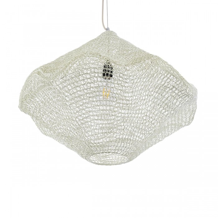 GloboStar® KENTUCKY 01865 Vintage Κρεμαστό Φωτιστικό Οροφής Μονόφωτο 1 x E27 AC220-240V IP20 - Φ60 x Υ50cm - Μπεζ Εκρού Μεταλλικό Πλέγμα GloboStar® KENTUCKY 01865 Vintage Κρεμαστό Φωτιστικό Οροφής Μονόφωτο 1 x E27 AC220-240V IP20 - Φ60 x Υ50cm - Μπεζ Εκρού Μεταλλικό Πλέγμα