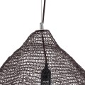 GloboStar® KENTUCKY 01867 Vintage Κρεμαστό Φωτιστικό Οροφής Μονόφωτο 1 x E27 AC220-240V IP20 - Φ60 x Υ50cm - Σκούρο Καφέ Μεταλλικό Πλέγμα