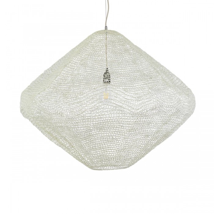 GloboStar® KENTUCKY 01868 Vintage Κρεμαστό Φωτιστικό Οροφής Μονόφωτο 1 x E27 AC220-240V IP20 - Φ90 x Υ70cm - Μπεζ Εκρού Μεταλλικό Πλέγμα GloboStar® KENTUCKY 01868 Vintage Κρεμαστό Φωτιστικό Οροφής Μονόφωτο 1 x E27 AC220-240V IP20 - Φ90 x Υ70cm - Μπεζ Εκρού Μεταλλικό Πλέγμα