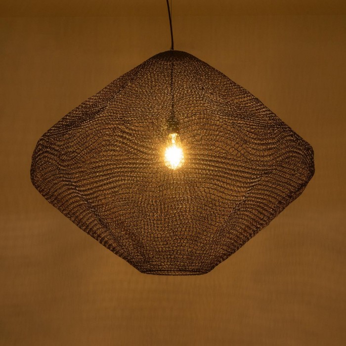 GloboStar® KENTUCKY 01869 Vintage Κρεμαστό Φωτιστικό Οροφής Μονόφωτο 1 x E27 AC220-240V IP20 - Φ90 x Υ70cm - Σκούρο Καφέ Μεταλλικό Πλέγμα GloboStar® KENTUCKY 01869 Vintage Κρεμαστό Φωτιστικό Οροφής Μονόφωτο 1 x E27 AC220-240V IP20 - Φ90 x Υ70cm - Σκούρο Καφέ Μεταλλικό Πλέγμα