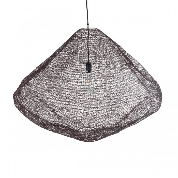 GloboStar® KENTUCKY 01869 Vintage Κρεμαστό Φωτιστικό Οροφής Μονόφωτο 1 x E27 AC220-240V IP20 - Φ90 x Υ70cm - Σκούρο Καφέ Μεταλλικό Πλέγμα GloboStar® KENTUCKY 01869 Vintage Κρεμαστό Φωτιστικό Οροφής Μονόφωτο 1 x E27 AC220-240V IP20 - Φ90 x Υ70cm - Σκούρο Καφέ Μεταλλικό Πλέγμα