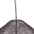 GloboStar® KENTUCKY 01869 Vintage Κρεμαστό Φωτιστικό Οροφής Μονόφωτο 1 x E27 AC220-240V IP20 - Φ90 x Υ70cm - Σκούρο Καφέ Μεταλλικό Πλέγμα