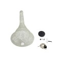 GloboStar® KENTUCKY 01871 Vintage Κρεμαστό Φωτιστικό Οροφής Μονόφωτο 1 x E27 AC220-240V IP20 - Φ35 x Υ60cm - Μπεζ Εκρού Μεταλλικό Πλέγμα