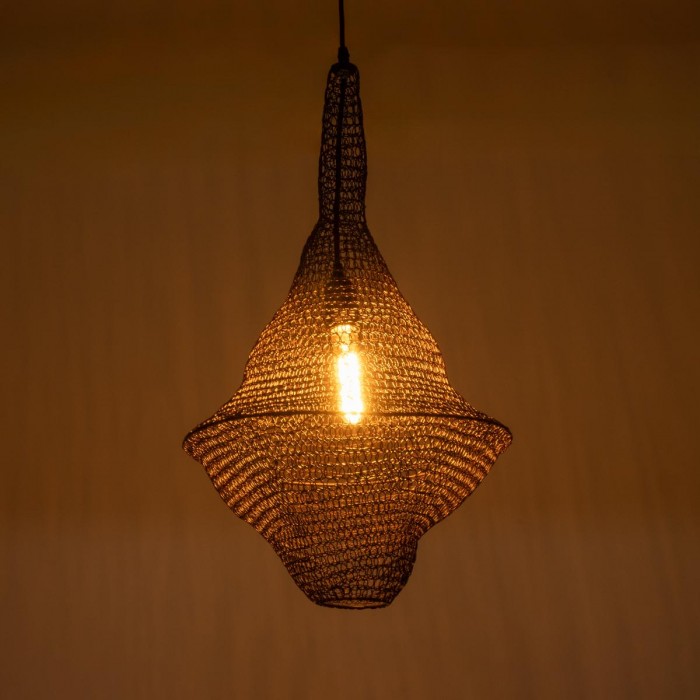 GloboStar® KENTUCKY 01872 Vintage Κρεμαστό Φωτιστικό Οροφής Μονόφωτο 1 x E27 AC220-240V IP20 - Φ35 x Υ60cm - Σκούρο Καφέ Μεταλλικό Πλέγμα GloboStar® KENTUCKY 01872 Vintage Κρεμαστό Φωτιστικό Οροφής Μονόφωτο 1 x E27 AC220-240V IP20 - Φ35 x Υ60cm - Σκούρο Καφέ Μεταλλικό Πλέγμα