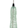 GloboStar® KENTUCKY 01873 Vintage Κρεμαστό Φωτιστικό Οροφής Μονόφωτο 1 x E27 AC220-240V IP20 - Φ35 x Υ60cm - Τιρκουάζ Μεταλλικό Πλέγμα
