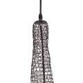 GloboStar® KENTUCKY 01875 Vintage Κρεμαστό Φωτιστικό Οροφής Μονόφωτο 1 x E27 AC220-240V IP20 - Φ50 x Υ90cm - Σκούρο Καφέ Μεταλλικό Πλέγμα