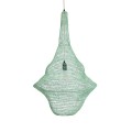 GloboStar® KENTUCKY 01876 Vintage Κρεμαστό Φωτιστικό Οροφής Μονόφωτο 1 x E27 AC220-240V IP20 - Φ50 x Υ90cm - Τιρκουάζ Μεταλλικό Πλέγμα