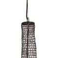 GloboStar® KENTUCKY 01878 Vintage Κρεμαστό Φωτιστικό Οροφής Μονόφωτο 1 x E27 AC220-240V IP20 - Φ80 x Υ140cm - Σκούρο Καφέ Μεταλλικό Πλέγμα