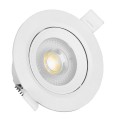 Φωτιστικό LED Spot Οροφής Mini Downlight 5W 230v 450lm 50° με Κινούμενη Βάση Φ9 Θερμό Λευκό 3000k GloboStar 01880